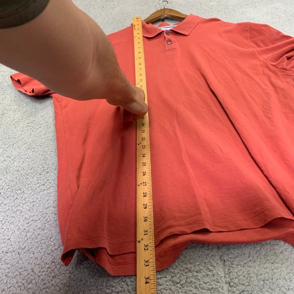 Casual Orange Polo Shirt Tasso Elba Golf Athletic Fit 2XL . Perfect Condition - Picture 5 of 12